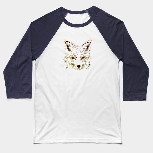Fab Furry Fox Baseball T-Shirt by THUD creative